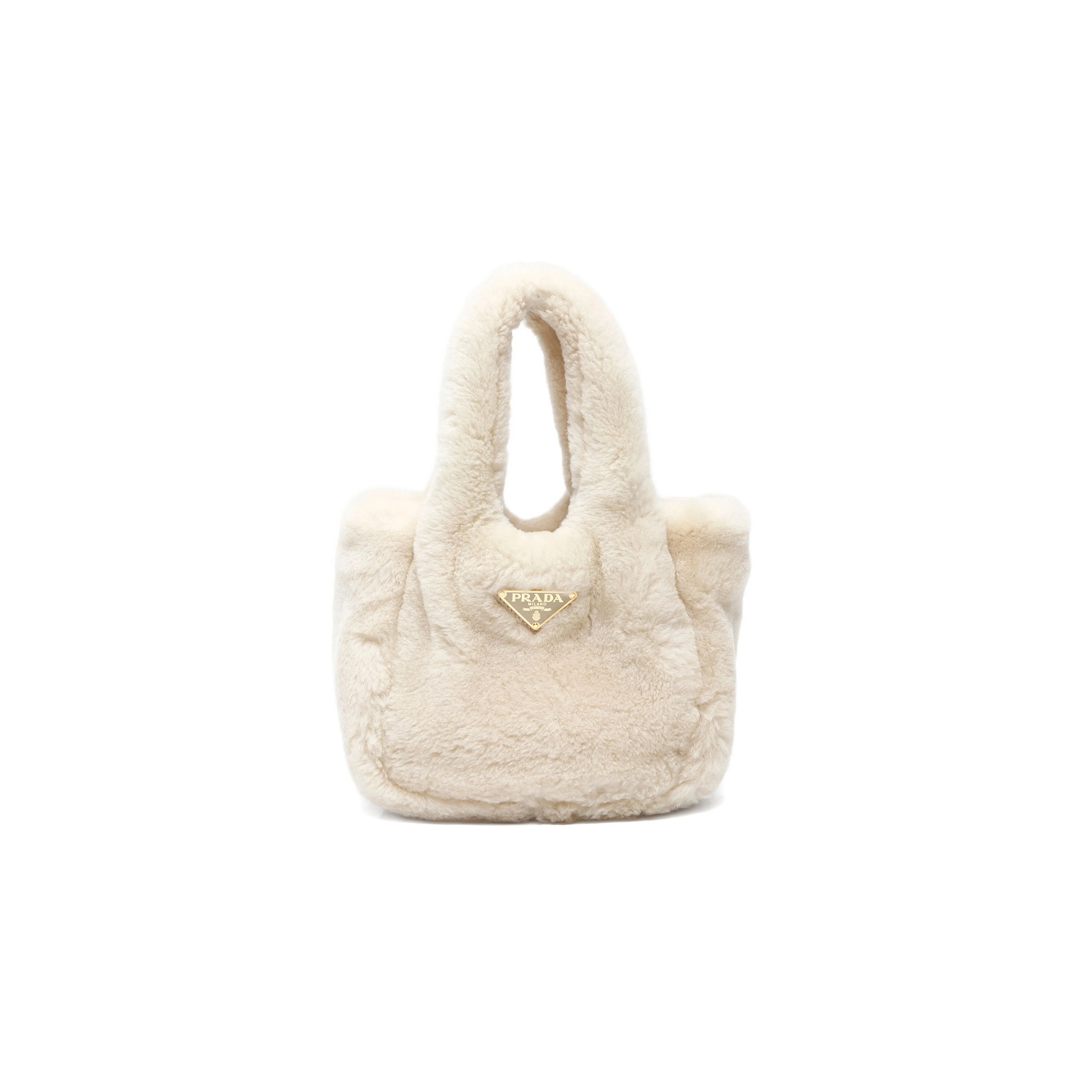 PRADA SHEARLING TOTE BAG 1BA349 (18*15.5*10cm)